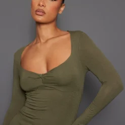 Robe Mi-longue Vert Sauge Kaki En Jersey à Noeud Sous Le Buste -Jupe Lumine Soldes Boutique b6d58f8d28d1abc6d2c8ed339aa3a2a5ec755b15 cnc9055 4