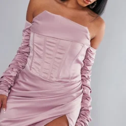 Label PLT Robe Satinée Rose à Corset Et Manches Froncées -Jupe Lumine Soldes Boutique b70d4ab363b0b8522144254188ecbfdf23bc96b6 cnd0013 4