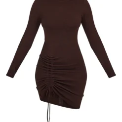 Robe Mi-longue Asymétrique Froncée Chocolat à Manches Longues -Jupe Lumine Soldes Boutique b821a14f0e97ed8a18acfa82c86bc4935335c400 cmu0241 6