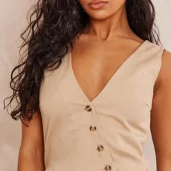 Robe Blazer Sans Manches Avoine à Boutons Superposés -Jupe Lumine Soldes Boutique b845439facb84b3d849b4f5d7fccc774cf12f970 cnd1203 4