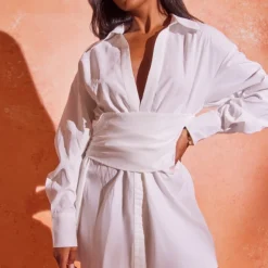 Robe Chemise Oversize Blanche Froncée à La Taille 7 Robe Chemise Oversize Blanche Froncée à La Taille -Jupe Lumine Soldes Boutique b89fdbad7bbdaf2382162bff4214d8c39a3f3906 cne1026 3