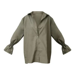 Robe Chemise Tissée Kaki Froncée à Manches évasées 9 Robe Chemise Tissée Kaki Froncée à Manches évasées -Jupe Lumine Soldes Boutique b9e467db46f091bcde19f88a0e1a60f38dbccb74 cnb3522 5