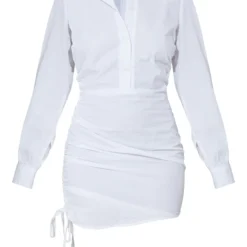Robe Chemise Blanche Ajustée Froncée Sur Le Côté 9 Robe Chemise Blanche Ajustée Froncée Sur Le Côté -Jupe Lumine Soldes Boutique babbfe6fd96d05dc43acb408e86af30dc512b726 cmt6127 6