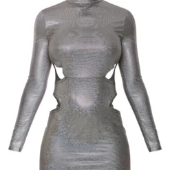 Robe Moulante Argentée Brillante à Manches Longues Et Côtés Découpés 9 Robe Moulante Argentée Brillante à Manches Longues Et Côtés Découpés -Jupe Lumine Soldes Boutique bb8135d4570ed15db36aebd01a038f93fa71e4d6 cnb7454 5