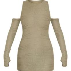 Robe Moulante Texturée Vert Sauge Kaki à épaules Dénudées Détail Manches 9 Robe Moulante Texturée Vert Sauge Kaki à épaules Dénudées Détail Manches -Jupe Lumine Soldes Boutique bcae61d548454713ff2971e4d359d597531a2f9d cna0945 5