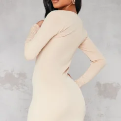 Logic Robe Moulante Côtelée Gris Pierre à Col Très Carré -Jupe Lumine Soldes Boutique bd918a57266fd356ab2ce104adaab0a9702d97e3 cnb7257 2