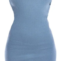 Robe Bustier Bleu Ardoise En Maille Tricot Côtelée -Jupe Lumine Soldes Boutique bde29a71d125de00d949fb47c7bcddbf7693545b cnd2071 5