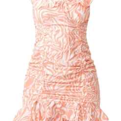 Robe Moulante Froncée Volantée Orange Imprimé Zébré à Bretelles 9 Robe Moulante Froncée Volantée Orange Imprimé Zébré à Bretelles -Jupe Lumine Soldes Boutique be3af9d9537c3e0bbfc35a392daf1e251f7402fd cnd8861 5