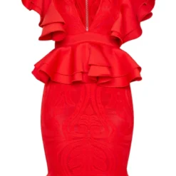 Robe Mi-longue Rouge Décolletée & Extrêmement Volantée 7 Robe Mi-longue Rouge Décolletée & Extrêmement Volantée -Jupe Lumine Soldes Boutique be50d41e2063e681ef6f41156017db380a479ebf CMD8606 3