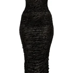 Robe Longue Noire Zébrée Transparente à Fronces -Jupe Lumine Soldes Boutique bea80189d63a5506332a9f61469c07f2868bffdd cna9047 5