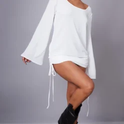 Robe Moulante Texturée Satinée Blanche à Fronces Sur Les Côtés Et Dos Nu 7 Robe Moulante Texturée Satinée Blanche à Fronces Sur Les Côtés Et Dos Nu -Jupe Lumine Soldes Boutique bed7e45c026a1ebbe4f3f483e32ed82cd64cd21c cnd1228 3