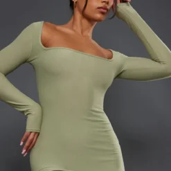 Robe Longue Kaki En Maille Douce à Col Rond -Jupe Lumine Soldes Boutique bf13f39e99e26b8f6da195c2d411f1a8ff51fe51 cnd1309 4