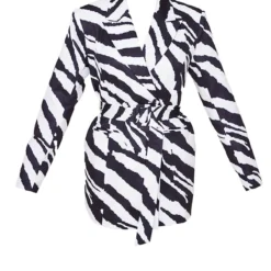 Robe Blazer Structurée Imprimé Zébré Noir & Blanc à Nouer Sur La Taille -Jupe Lumine Soldes Boutique bf81a3a3b1e71879a2a00a1399f23bf622b72f24 cmz5792 5