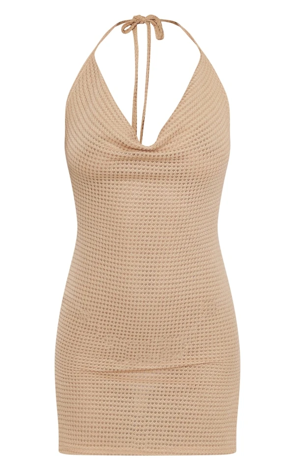 Robe Moulante Texturée Transparente Gris Pierre à Col Bénitier Et Dos Nu 5 Robe Moulante Texturée Transparente Gris Pierre à Col Bénitier Et Dos Nu – Image 5