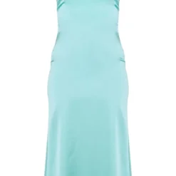 Robe Longue Satinée Bleu Cendré à Doubles Bretelles Nouée Dans Le Dos -Jupe Lumine Soldes Boutique c193e8f56637b27dfc661960da10205bfe75f1de cne1547 5