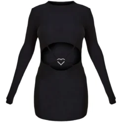 Robe Très Moulante Noire à Manches Longues Et Empiècement Coeur -Jupe Lumine Soldes Boutique c1b09d96bb63f6f47a5b477102489326605daf04 cnc7761 5