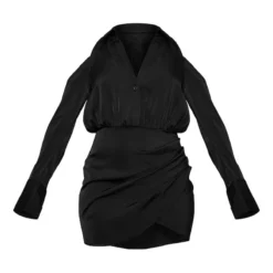 Robe Chemise Cache-coeur Satinée Noire à épaules Dénudées 9 Robe Chemise Cache-coeur Satinée Noire à épaules Dénudées -Jupe Lumine Soldes Boutique c34898c043dde85fd7555c0fae276c6b55bc9113 cnd2339 5