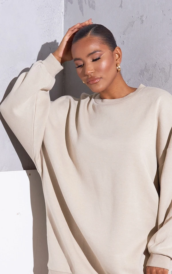 Renew Robe Pull Oversize Beige 4 Renew Robe Pull Oversize Beige – Image 4