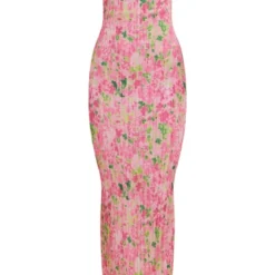 Robe Longue Plissée à Imprimé Abstrait Fleuri Rose Et Bretelles -Jupe Lumine Soldes Boutique c6663e5a42200f6ccd46018bb44d340a0e3e95b9 cnd7607 5