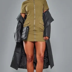 Robe Chemise Parachute Cargo Kaki à Zip -Jupe Lumine Soldes Boutique c9f570062edcf21648151b5080017f5dc0b1a811 cna6854 3