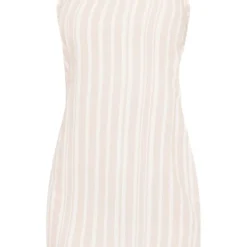 Robe T-shirt Droite En Effet Lin Beige Rayé Découpée à Nouer Derrière -Jupe Lumine Soldes Boutique cb0260a3252cb5f32b8303f8c09ed2548cba248c cne6485 5