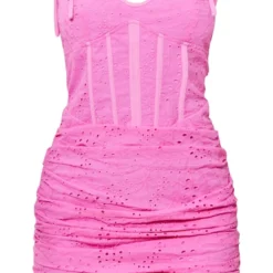 Robe Moulante En Broderie Rose Bonbon Froncée à Corset -Jupe Lumine Soldes Boutique cb2a87e9d305d70051ba3bb8073e2bd1aaf28d7b cne8503 5