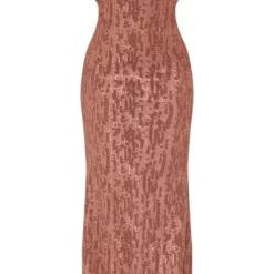Robe Longue Bustier Texturée Marron Chocolat Métallisée à Dos Bénitier -Jupe Lumine Soldes Boutique cb730b543b2e872daf4096f0abef450d2ef40fc2 cnd7637 5