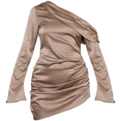 Robe Moulante Asymétrique Satinée Kaki Foncé Drapée -Jupe Lumine Soldes Boutique cb7ac8446861940f7f28d7f8484aabc2d775d329 cnc7682 5