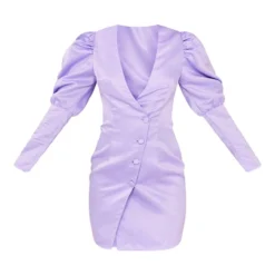 Robe Blazer Asymétrique Lilas Satinée à Manches Bouffantes -Jupe Lumine Soldes Boutique cbb0898f393bf4f1cdcc0fc17abb65cd8cedbbb7 cmw5579 5