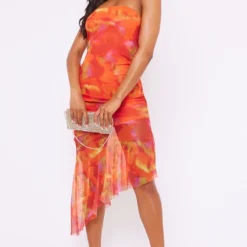 Robe-bustier Asymétrique Mi-longue Orange Imprimé Abstrait à Ourlet Volanté 7 Robe-bustier Asymétrique Mi-longue Orange Imprimé Abstrait à Ourlet Volanté -Jupe Lumine Soldes Boutique ccfef7649b7c09cedb9fb3545cfd26be27cf48fc cne3006 3