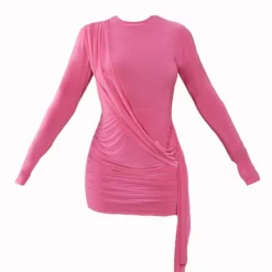 Robe Très Moulante Rose Vif à Jupe Drapée Et épaulettes -Jupe Lumine Soldes Boutique cd51da42f09b2a27dac776f73de559f258bc9e0d cnc7754 5