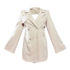 Robe Blazer Gris Pierre Froncée Et Découpée Dans Le Dos à Double Boutonnière -Jupe Lumine Soldes Boutique cd53191fef1f3bdbcabeecaa74cd8660cd96ccc3 cnb7396 5