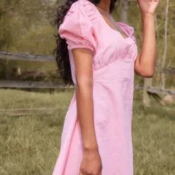 Robe Babydoll Rose Bonbon à Manches Bouffantes Et Col Carré 8 Robe Babydoll Rose Bonbon à Manches Bouffantes Et Col Carré -Jupe Lumine Soldes Boutique cda7ecaca20fb327511735bf1fec2105a29c491a cnd8935 4