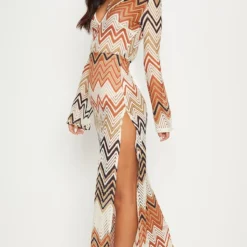 Robe Longue Orange à Imprimé Chevrons -Jupe Lumine Soldes Boutique cdbbc9dc0f76297d59e764fa011dfc38cf665105 CLW0560 5