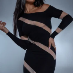 Robe En Maille Tricot Transparente Noire à Parties Contrastantes 8 Robe En Maille Tricot Transparente Noire à Parties Contrastantes -Jupe Lumine Soldes Boutique cf5bb41660d5c56976f6a135981c6b78d143810d cmy9958 4