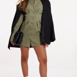 Robe Chemise Kaki à Taille Style Corset -Jupe Lumine Soldes Boutique cface2e29fe77e7dd23733794e09b1aa3fa689e3 cnc7002 3