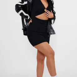 Robe Moulante Noire à Manches Courtes Et Buste élastique -Jupe Lumine Soldes Boutique d03d52837c2614283e2f8a75fee25d48ed3e4d1c cnd4075 3