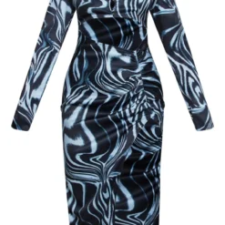 Robe Chemise Mi-longue Satinée Tissée Imprimé Tourbillons Zébrés Noir & Blanc Et Découpes -Jupe Lumine Soldes Boutique d05f4fcf23efcb764765b5f6877c9dfed9456872 cnc6210 5