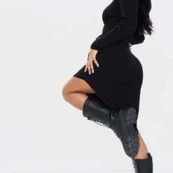 Robe Mi-longue Fendue Noire à Manches Longues Et Ceinture 6 Robe Mi-longue Fendue Noire à Manches Longues Et Ceinture -Jupe Lumine Soldes Boutique d0d30271735d8e492d0152f54d4fbd913b038739 cmp8729 3