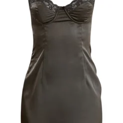 Robe Moulante Satinée Noire Nouée Derrière à Bonnets En Dentelle -Jupe Lumine Soldes Boutique d0e4ee59817fdec8ea062d9129dadd991ad10f8d cnc6157 5