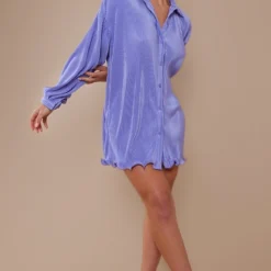 Robe Chemise Lilas Plissée à Ourlet Volanté -Jupe Lumine Soldes Boutique d0ecd9abef4a0158307454642e78cd273dd2ac30 cnd2233 3