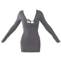 Robe Moulante Texturée Froncée Gris Anthracite à Manches Longues Et Liens Noués 9 Robe Moulante Texturée Froncée Gris Anthracite à Manches Longues Et Liens Noués -Jupe Lumine Soldes Boutique d214ea41a31770fd5f682b6d9e821b0c5de110a2 cnc7758 5