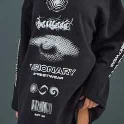 Robe Pull Noire Oversize à Col Rond Et Slogan Fearless 9 Robe Pull Noire Oversize à Col Rond Et Slogan Fearless -Jupe Lumine Soldes Boutique d3dd5a87e15ae543aaeb637ccee1b40e51cd86ba cnc6646 1