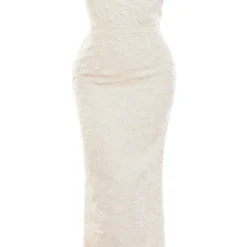 Robe Longue Texturée Crème élimée à Bretelles Et Col Bénitier -Jupe Lumine Soldes Boutique d44b6cd9b4e5ab68573752e9c5f6fefe70440258 cne2931 5