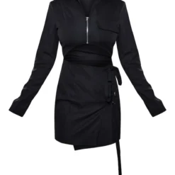 Robe Moulante Noire Tissée Découpée à Jupe Nouée -Jupe Lumine Soldes Boutique d4a2b71bc6ad61a27c06f3e5bf66baa6ce5bddc1 cnb3579 5