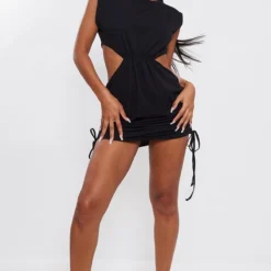 Robe T-shirt En Coton Noir Froncé à Découpes 7 Robe T-shirt En Coton Noir Froncé à Découpes -Jupe Lumine Soldes Boutique d4dfc2005dd615b556e8789c55ec7c10f1e587f1 cne6500 3