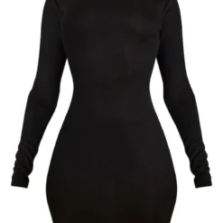 Robe Moulante Côtelée Noire à Dos Nu Et Manches Longues -Jupe Lumine Soldes Boutique d4fe2678f3fabc7174c73dbcb0293df58c014684 cnc5541 5