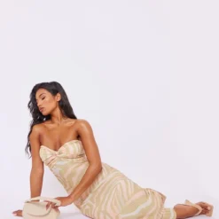 Robe Bustier Longue Plissée Beige Imprimé Zèbre à Torsade 7 Robe Bustier Longue Plissée Beige Imprimé Zèbre à Torsade -Jupe Lumine Soldes Boutique d569701069057a35e923fe94c686ca9d7e6fed98 cne2943 3