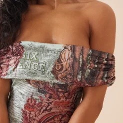 Robe Moulante à Imprimé Rennaissance Multicolore Et Col Bardot -Jupe Lumine Soldes Boutique d580562b11e84cdad401a12cb1acbc3cd8a54a0d cnd5821 4