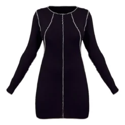 Robe Moulante En Jersey Noir à Coutures Contrastantes 9 Robe Moulante En Jersey Noir à Coutures Contrastantes -Jupe Lumine Soldes Boutique d5a20c3b515b2a433e8b35eab668915211b06e61 cnb9606 5